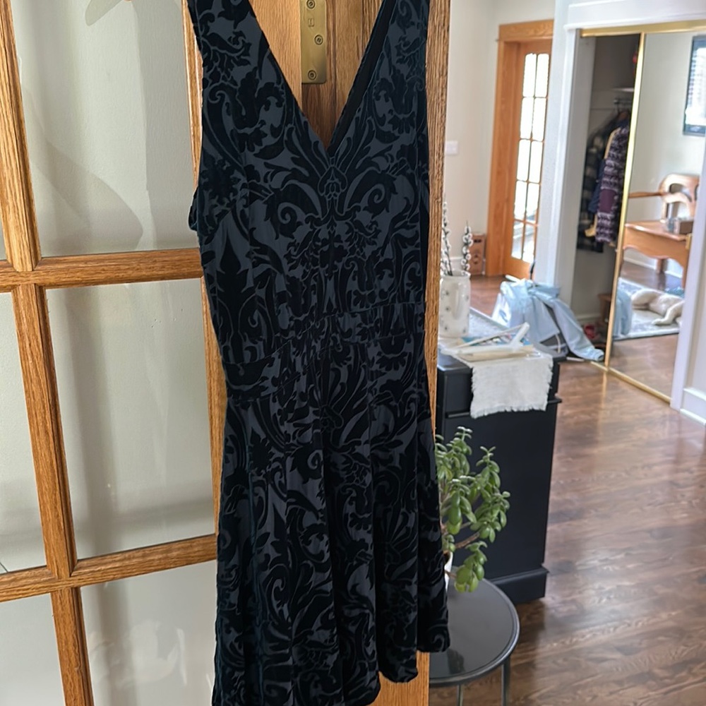 Green velvet dress